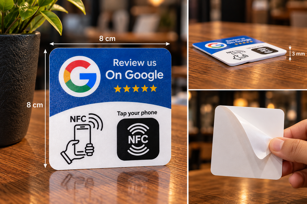 Tarjeta NFC ReseñaGo con Adhesivo – Reseñas de Google