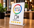 Expositor NFC para Reseñas de Google – 14 cm